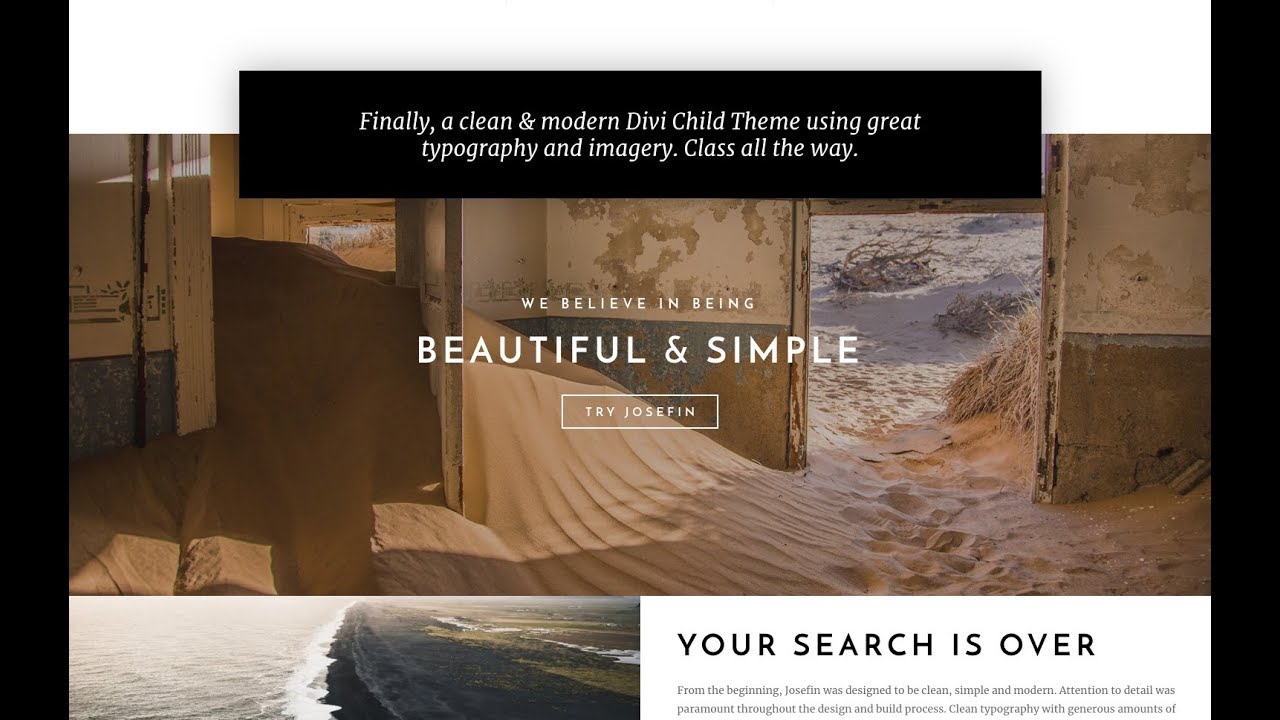 Josefin Divi Child Theme - Row OverhangTutorial